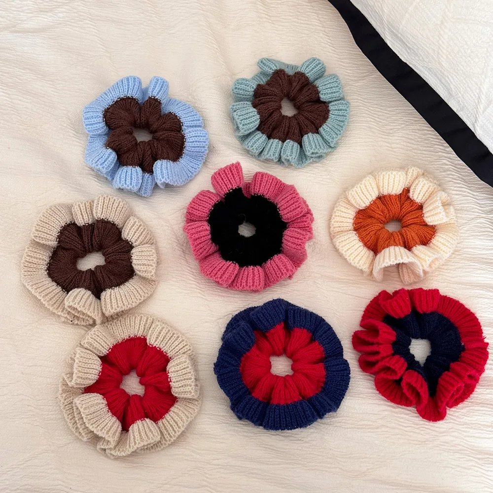 1Pc Autumn & Winter Knitted Hair Ties For Women Color Blocking Yarn Scrunchies Head Bands For Ponytail Hair Bun Retro Headwear
1Pc Autumn & Winter Knitted Hair Ties For Women Color Blocking Yarn Scrunchies Head Bands For Ponytail Hair Bun Retro Headwear