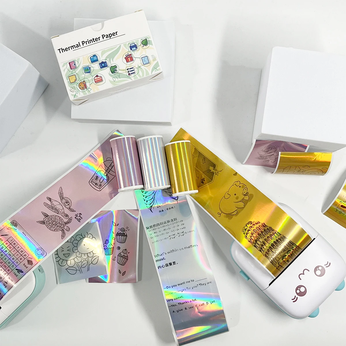 Holographic Thermal Printer Paper Rolls 2.08", 53mm*3m, Laser Receipt Printer Paper Compatible with T02 M02 M03 M832 M834 M835
Holographic Thermal Printer Paper Rolls 2.08", 53mm*3m, Laser Receipt Printer Paper Compatible with T02 M02 M03 M832 M834 M835