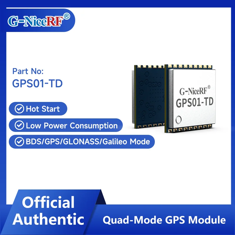 G-NiceRF | 2 PCS GPS01-TD High Precision Low Power Quad-Mode GPS Module
G-NiceRF | 2 PCS GPS01-TD High Precision Low Power Quad-Mode GPS Module