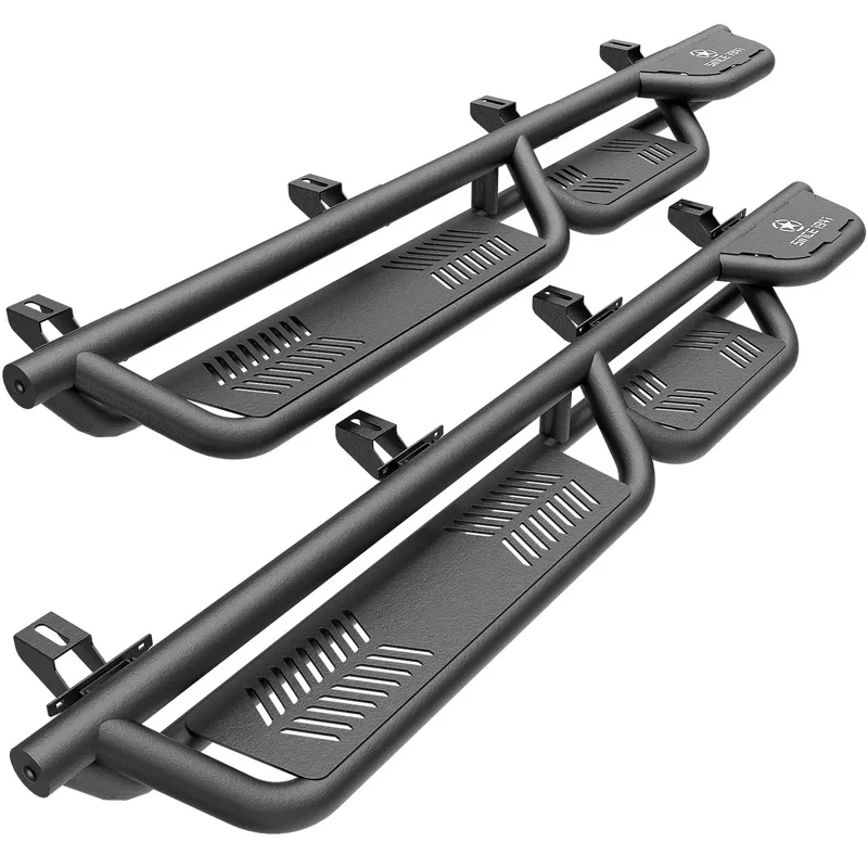 High Quality Wheel to Wheel 2 Stairs Drop Side Steps Rock Sliders Rail Fit 2020-2025 JT 4 Door
High Quality Wheel to Wheel 2 Stairs Drop Side Steps Rock Sliders Rail Fit 2020-2025 JT 4 Door