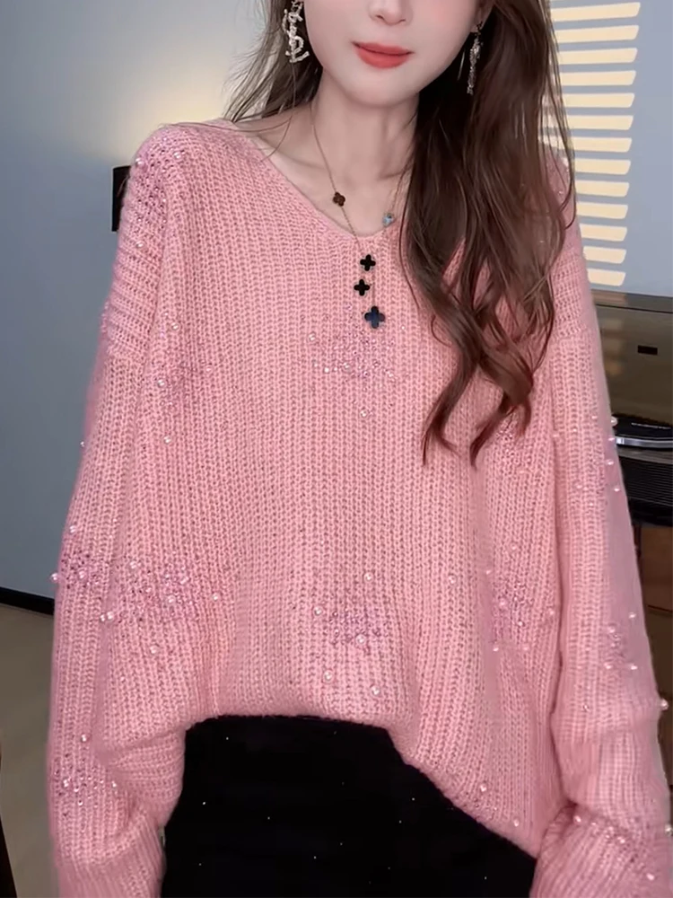 Вязаный свитер Ele с вышивкой, весенний сезон, большой размер, красивая полосатая текстура, стильный, для повседневной носки, корейский стиль
Вязаный свитер Ele с вышивкой, весенний сезон, большой размер, красивая полосатая текстура, стильный, для повседневной носки, корейский стиль