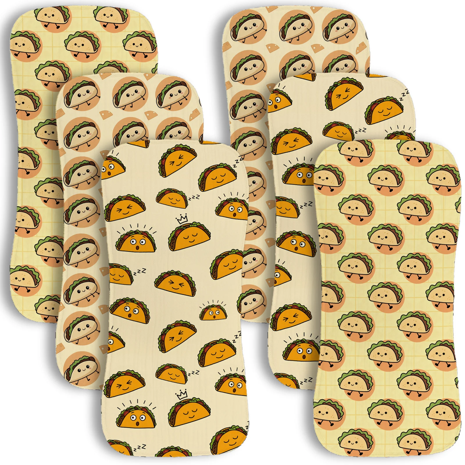 6pc Organic Fabric Burp Towel Cartoon Taco Toddler Shoulder Pad Large 6 Count Saliva Bib Skin Friendly Baby Nursing Washcloth
6pc Organic Fabric Burp Towel Cartoon Taco Toddler Shoulder Pad Large 6 Count Saliva Bib Skin Friendly Baby Nursing Washcloth