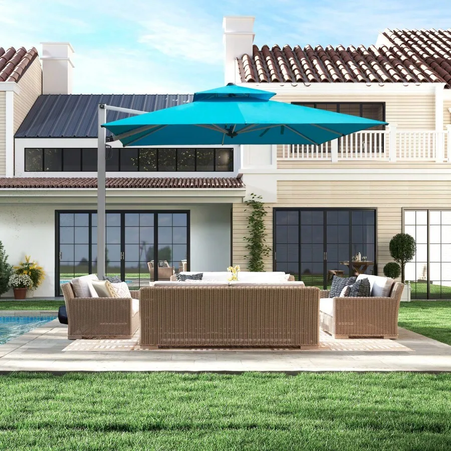 9 Ft Aluminum Cantilever Tilt Patio Umbrella Lake Blue
9 Ft Aluminum Cantilever Tilt Patio Umbrella Lake Blue