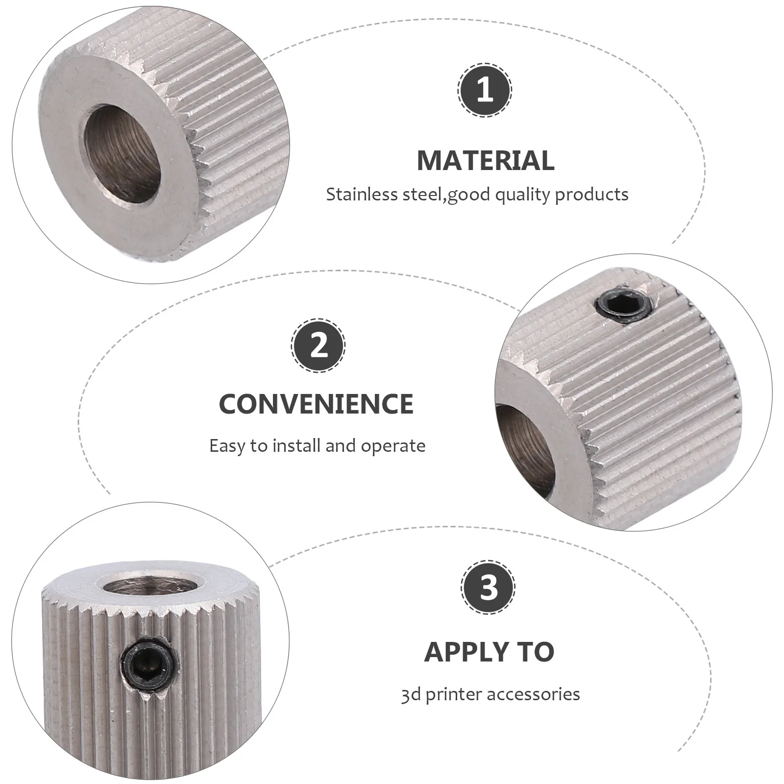 4Pcs 40 Teeth Extruder Wheel 3D Printer Drive Gear 8mm Inner Hole Good Quality Smooth Operation Security Extruder Wheel
4Pcs 40 Teeth Extruder Wheel 3D Printer Drive Gear 8mm Inner Hole Good Quality Smooth Operation Security Extruder Wheel