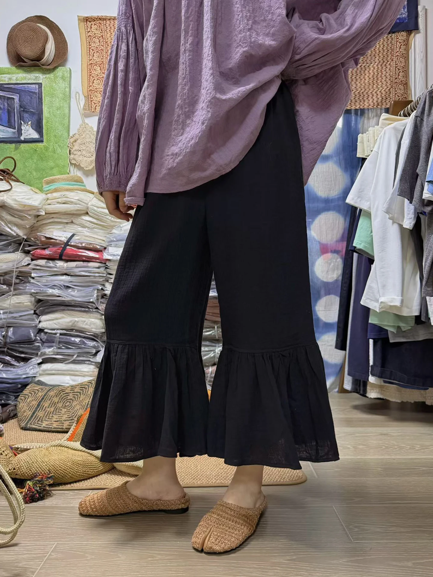 Summer Vintage High Waist Fish Tail Pants plus Size Women's Fashion Elastic Waist Black Beige White plus Size Women's Pants
Summer Vintage High Waist Fish Tail Pants plus Size Women's Fashion Elastic Waist Black Beige White plus Size Women's Pants