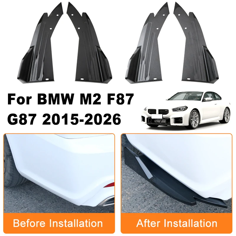 Car Rear Bumper Spoiler Lip Diffuser Side Skirt Splitter Wrap Angle Anti-Crash Protection Trim For BMW M2 F87 G87 2015-2026 2016
Car Rear Bumper Spoiler Lip Diffuser Side Skirt Splitter Wrap Angle Anti-Crash Protection Trim For BMW M2 F87 G87 2015-2026 2016