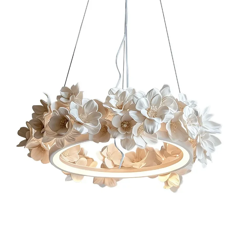 Modern French flower chandelier round relief cream chandelier antique living room dining room bedroom high-end lamps
Modern French flower chandelier round relief cream chandelier antique living room dining room bedroom high-end lamps