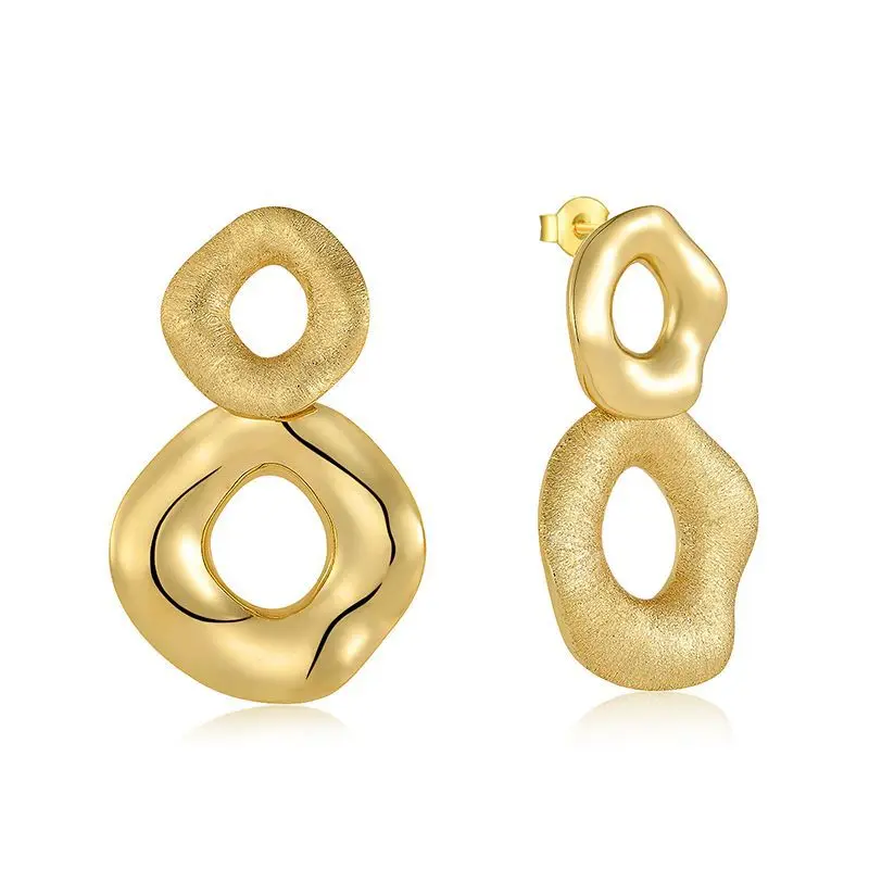 Fashion Minimalist Geometric Earrings Brushed Hollow Round Drop Earrings Luxury Texture Elegant Women Dangle Ear Jewelry High Gr
Fashion Minimalist Geometric Earrings Brushed Hollow Round Drop Earrings Luxury Texture Elegant Women Dangle Ear Jewelry High Gr