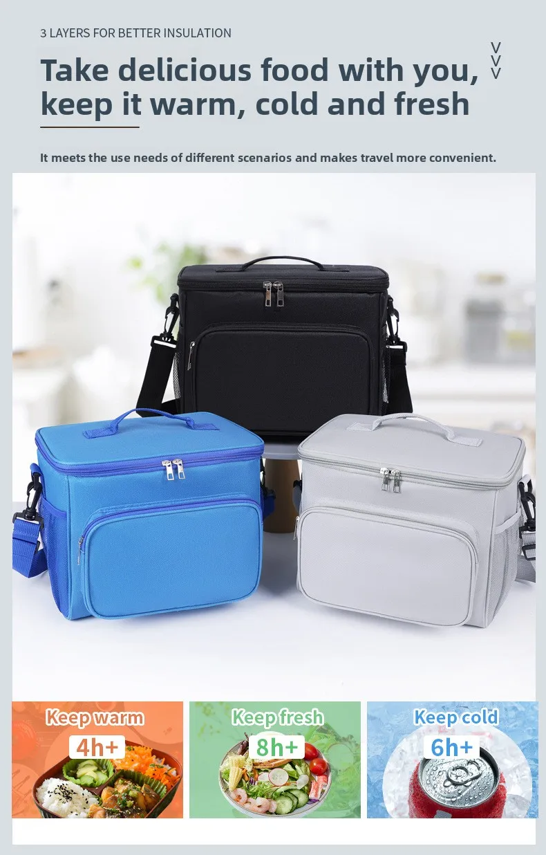 Прочный термосумка-холодильник большой вместимости – портативная сумка-мессенджер для ланча и бенто для пикника на природе
Прочный термосумка-холодильник большой вместимости – портативная сумка-мессенджер для ланча и бенто для пикника на природе
