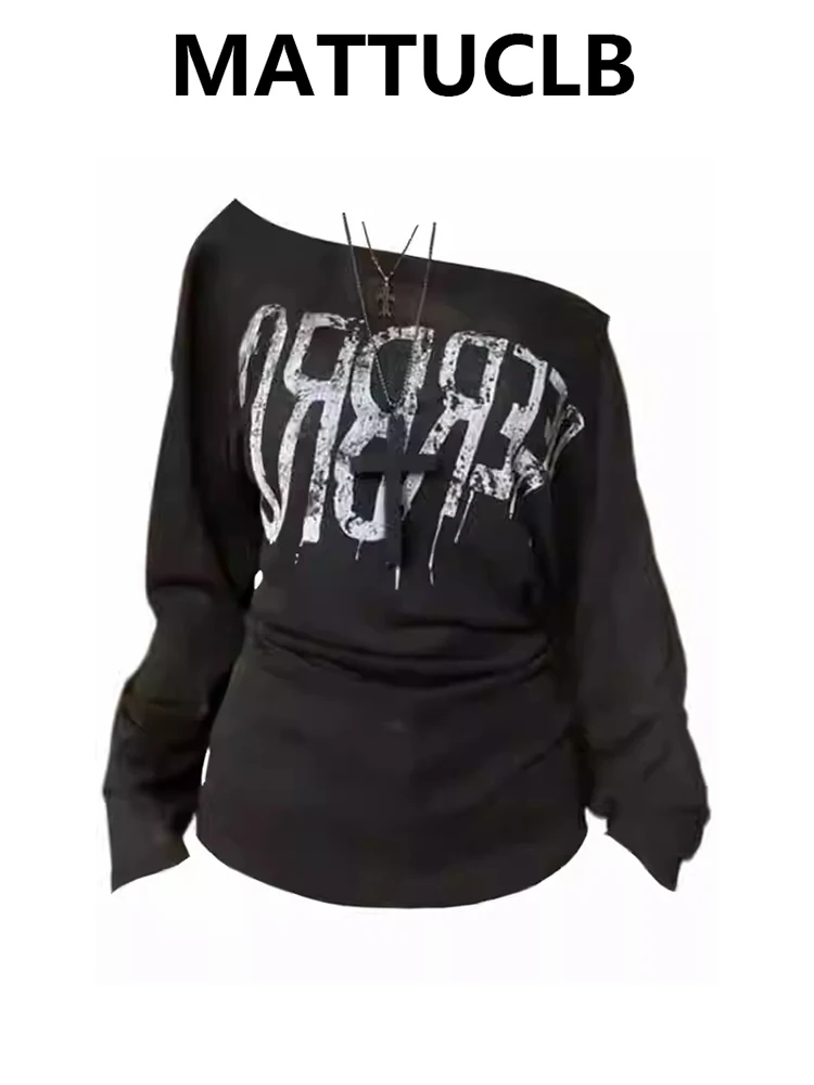 2025 Autumn Women Dark Academia Gothic Harajuku Top Coquette 2000s Aesthetic Slash Neck Long Sleeve T-Shirt Punk Style Tees New
2025 Autumn Women Dark Academia Gothic Harajuku Top Coquette 2000s Aesthetic Slash Neck Long Sleeve T-Shirt Punk Style Tees New