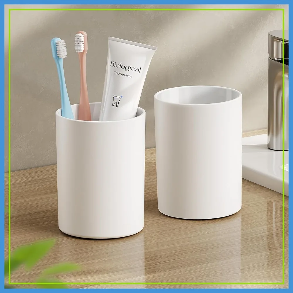 2Pcs 13.75oz 390ml Toothbrush Cup with Non-Slip Pad, Easy to Clean Reusable Plastic Bathroom Tumbler White
2Pcs 13.75oz 390ml Toothbrush Cup with Non-Slip Pad, Easy to Clean Reusable Plastic Bathroom Tumbler White