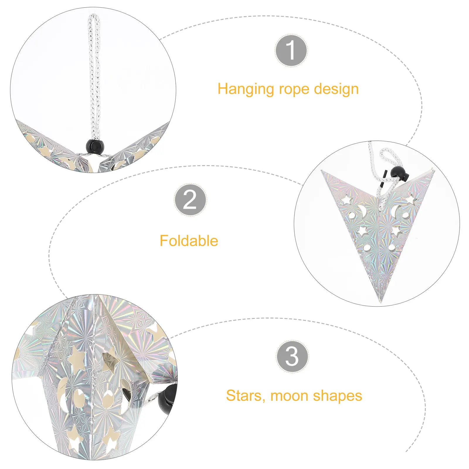 4Pcs Paper Star Lampshade 3D Five Point Star Christmas Decor Hanging Light Shade for Tree Topper Holiday Scene Layout
4Pcs Paper Star Lampshade 3D Five Point Star Christmas Decor Hanging Light Shade for Tree Topper Holiday Scene Layout