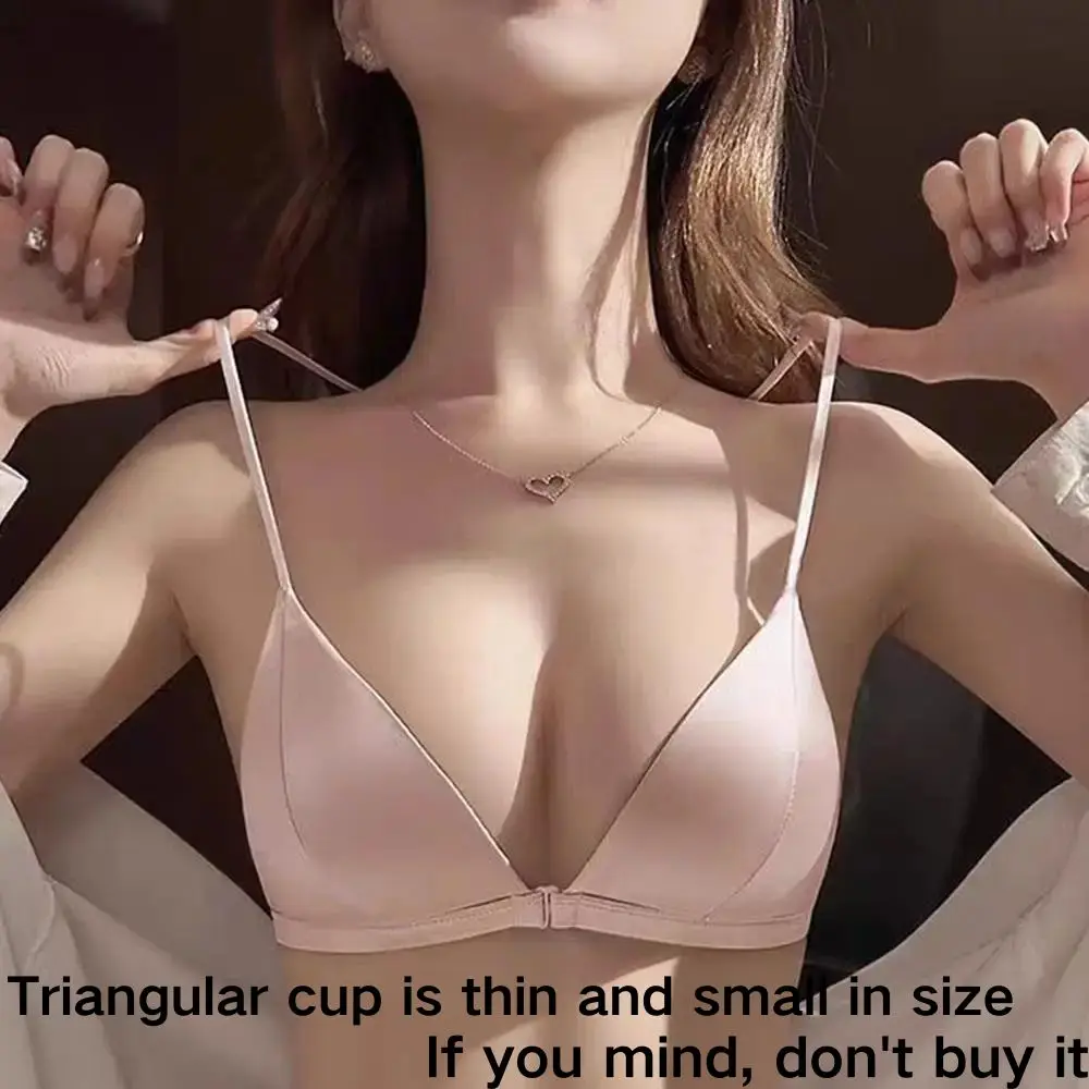 French Style Seamless Bra Triangular Cup Sexy Bras For Women Seamless Underwear Solid Color Wireless Lingerie Front Closure Bras
French Style Seamless Bra Triangular Cup Sexy Bras For Women Seamless Underwear Solid Color Wireless Lingerie Front Closure Bras