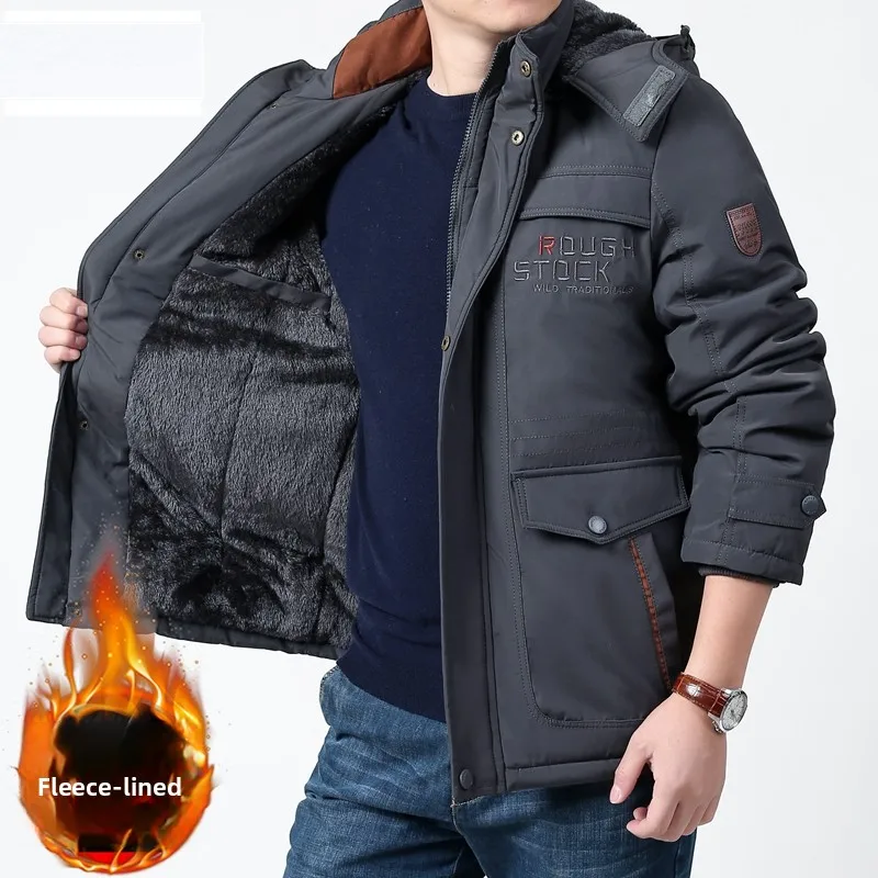 Men's Winter Thiened Fce Lined Cotton Jaet Loose Workwear Sle Multi-ket Warm Resistant Cold Windbreaker Coat
Men's Winter Thiened Fce Lined Cotton Jaet Loose Workwear Sle Multi-ket Warm Resistant Cold Windbreaker Coat