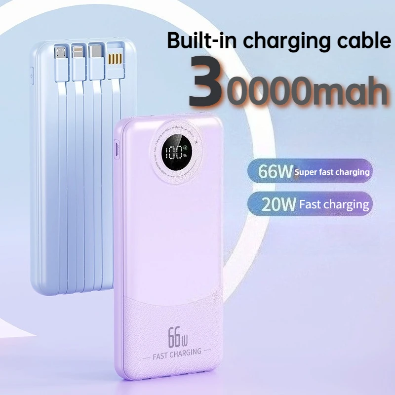 Xiaomi 30000mAh PowerBank 66W Super Fast Charging Four Heads Portable Charger Emergency Battery Supply for IPhone Samsung 2025
Xiaomi 30000mAh PowerBank 66W Super Fast Charging Four Heads Portable Charger Emergency Battery Supply for IPhone Samsung 2025