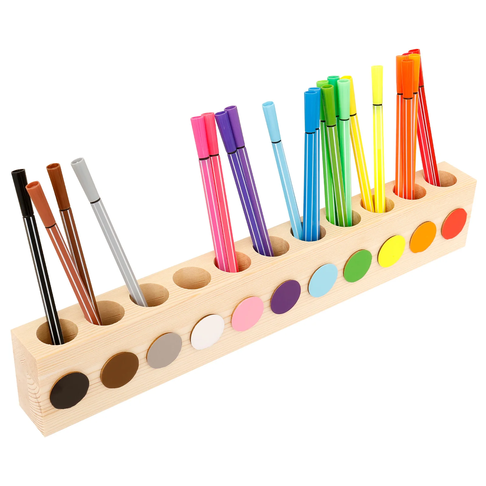 Wood Pencil Holder with 11 Holes Rounded Corner Design Pen Holder Creative Desktop Stationery Organizer Decorative School Office
Wood Pencil Holder with 11 Holes Rounded Corner Design Pen Holder Creative Desktop Stationery Organizer Decorative School Office