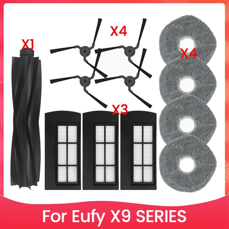 16PCS For Eufy X9 SERIES Robot Vacuum Cleaner Accessory Washable Mop Cloth Filters Roller Side Brush Replaceable Parts
16PCS For Eufy X9 SERIES Robot Vacuum Cleaner Accessory Washable Mop Cloth Filters Roller Side Brush Replaceable Parts