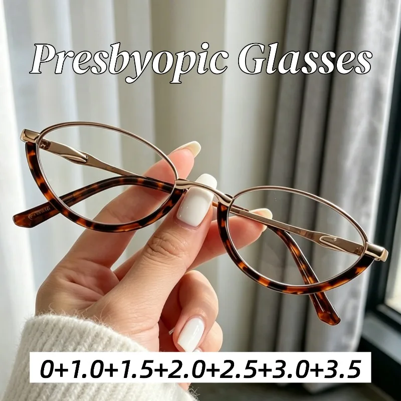 New Vintage Fashion Presbyopia Eyeglasses Ultra Light Anti-Blue Light Reading Eyewear Metal Oval Frame Far Sight Glasses Unisex
New Vintage Fashion Presbyopia Eyeglasses Ultra Light Anti-Blue Light Reading Eyewear Metal Oval Frame Far Sight Glasses Unisex
