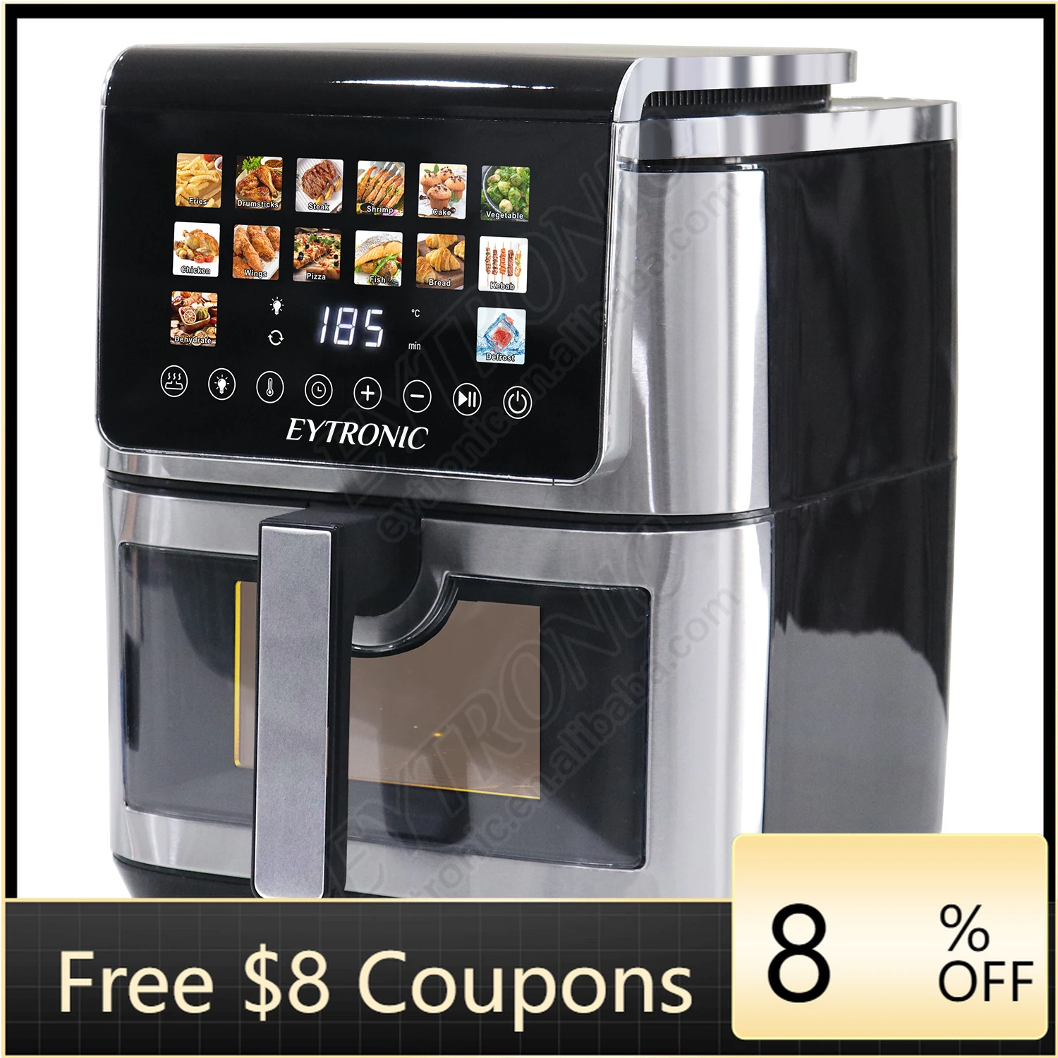 Digital Smart Air Fryer 8L 9L Multifunction Small Kitchen Appliance Electric Oil Free Air Frier
Digital Smart Air Fryer 8L 9L Multifunction Small Kitchen Appliance Electric Oil Free Air Frier