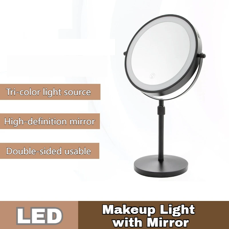 8 Inch Double-Side Makeup Light with Mirror 10X Magnification High-Definition Tri-Color Light Source Vanity Lamp with Stand
8 Inch Double-Side Makeup Light with Mirror 10X Magnification High-Definition Tri-Color Light Source Vanity Lamp with Stand