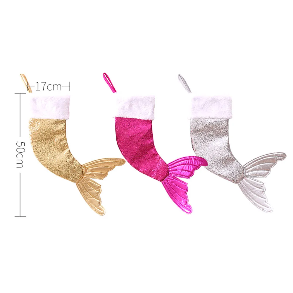 Christmas Stockings Bag Rosy Mermaid Stockings Bag Pretty Christmas Stockings Gift Pouch Children Gift Bag for Girls Party
Christmas Stockings Bag Rosy Mermaid Stockings Bag Pretty Christmas Stockings Gift Pouch Children Gift Bag for Girls Party