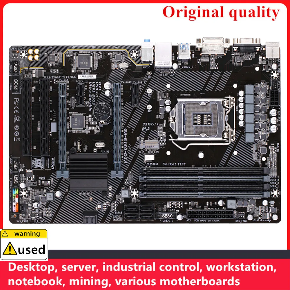 Для GA-B150-D3A материнских плат LGA 1151 DDR4 64GB ATX для Intel B150 десктопная материнская плата SATA III USB3.0
Для GA-B150-D3A материнских плат LGA 1151 DDR4 64GB ATX для Intel B150 десктопная материнская плата SATA III USB3.0