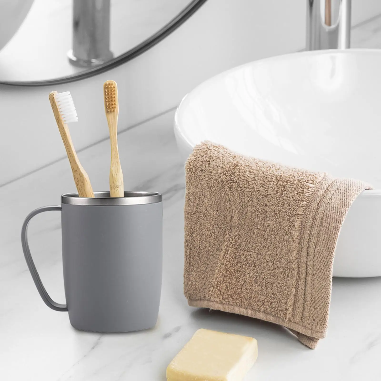Bathroom Tumbler Non Slip Reusable Toothbrush Cup for Gift Friends Couples
Bathroom Tumbler Non Slip Reusable Toothbrush Cup for Gift Friends Couples