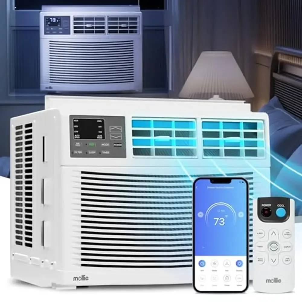 Умный оконный кондиционер 12K BTU, подключенный к Wi-Fi, таймер, моющийся фильтр, идеальные комнаты 450 кв. футов, многофункциональный, 24 часа, Eco Sleep
Умный оконный кондиционер 12K BTU, подключенный к Wi-Fi, таймер, моющийся фильтр, идеальные комнаты 450 кв. футов, многофункциональный, 24 часа, Eco Sleep
