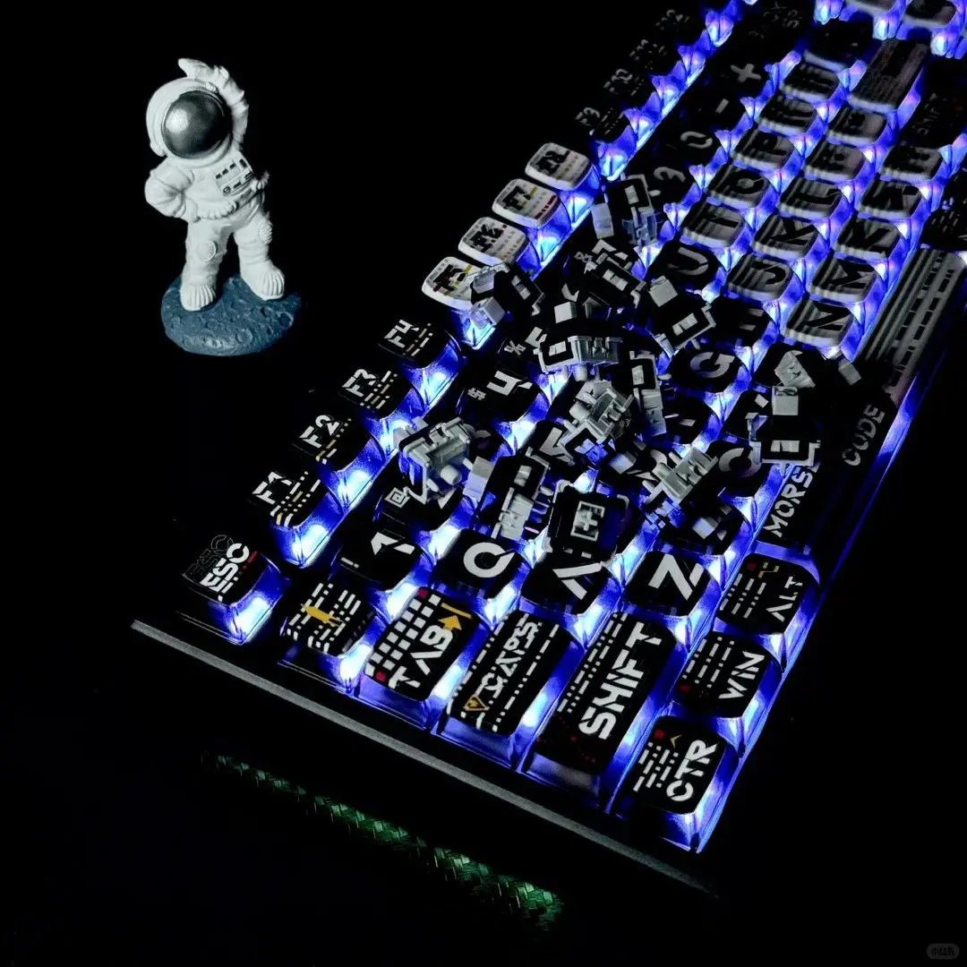 "Morse Code" four-sided transparent double leather milk pudding keycaps PBT hot sublimation ASA high black transparent keycaps
"Morse Code" four-sided transparent double leather milk pudding keycaps PBT hot sublimation ASA high black transparent keycaps