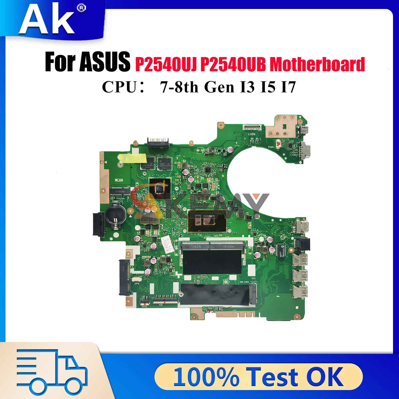 P2540UB Laptop Motherboard For ASUS ProArt P2540U P2540UB P2540UJ Notebook Mainboard With I3 I5 I7 CPU 100% tests OK fast ship
P2540UB Laptop Motherboard For ASUS ProArt P2540U P2540UB P2540UJ Notebook Mainboard With I3 I5 I7 CPU 100% tests OK fast ship