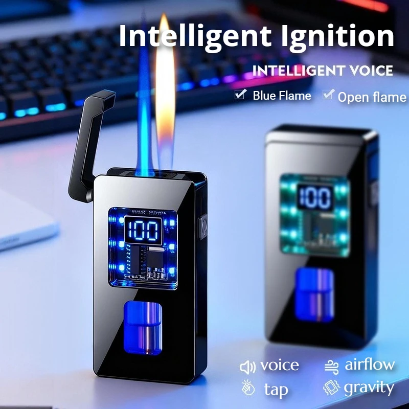 Metal Intelligent Voice-controlled Dual Flame Switching Lighter, Windproof, Premium Feel, Trendy , Men's Gift, Cigarette Lighter
Metal Intelligent Voice-controlled Dual Flame Switching Lighter, Windproof, Premium Feel, Trendy , Men's Gift, Cigarette Lighter