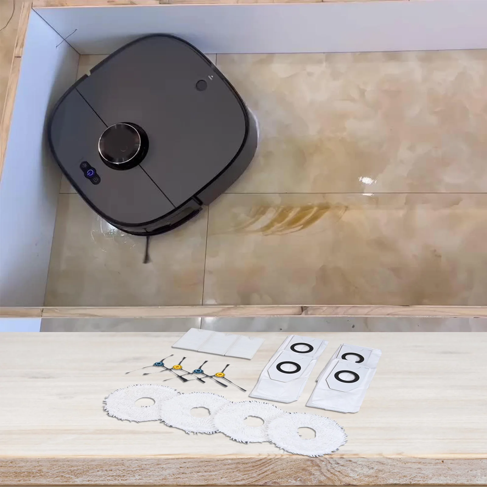 Высокопроизводительные сменные аксессуары для пылесоса Midea V12 с необходимыми фильтрами и эффективными салфетками для швабры.
Высокопроизводительные сменные аксессуары для пылесоса Midea V12 с необходимыми фильтрами и эффективными салфетками для швабры.