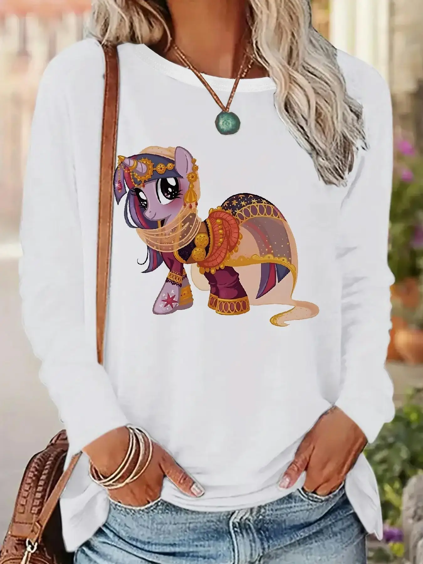 My Little Pony Twilight Sparkle Traditional Costume White Crewneck Sweatshirt Cute Cartoon Print Casual Pullover for Women
My Little Pony Twilight Sparkle Traditional Costume White Crewneck Sweatshirt Cute Cartoon Print Casual Pullover for Women