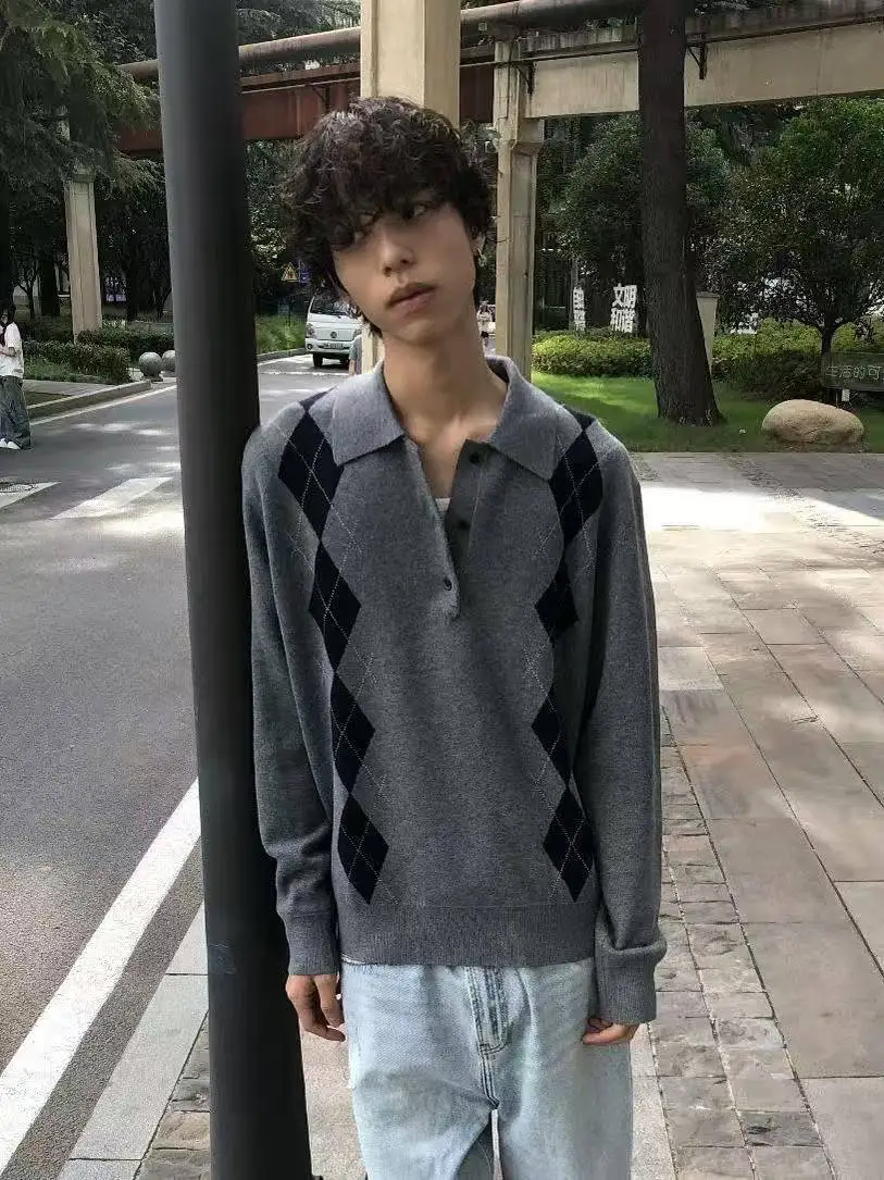 Casual Long Sve Knitted irt Button up Embroidered Diamond Pattern Loose Fit Polyester Fiber ex Leisure Wear
Casual Long Sve Knitted irt Button up Embroidered Diamond Pattern Loose Fit Polyester Fiber ex Leisure Wear