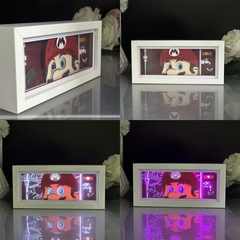 Marios Game Paper Cut Shadow Box аниме мультфильм светодиодный светильник для декора стола в спальне подарок на день рождения лайтбокс
Marios Game Paper Cut Shadow Box аниме мультфильм светодиодный светильник для декора стола в спальне подарок на день рождения лайтбокс