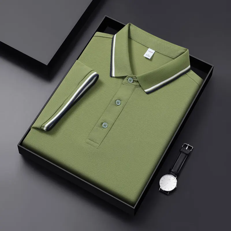 POLO Shirt Solid Color Polo Thin Lapel Simple Business Casual Top Short-sleeved T-shirt
POLO Shirt Solid Color Polo Thin Lapel Simple Business Casual Top Short-sleeved T-shirt