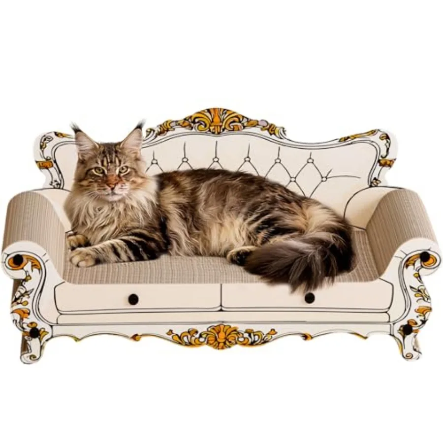 Cat Scratcher Bed, 23.6 Inch Sofa-Shaped Cat Scratcher Couch, Large Luxury Durable Cardboard Sofa Scratcher Pad Furniture Prote
Cat Scratcher Bed, 23.6 Inch Sofa-Shaped Cat Scratcher Couch, Large Luxury Durable Cardboard Sofa Scratcher Pad Furniture Prote