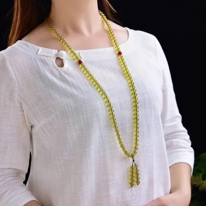 Amber 108 Buddha Beads Beeswax Amber Multi-Circle Men's and Women's Bracelet Necklace
Amber 108 Buddha Beads Beeswax Amber Multi-Circle Men's and Women's Bracelet Necklace