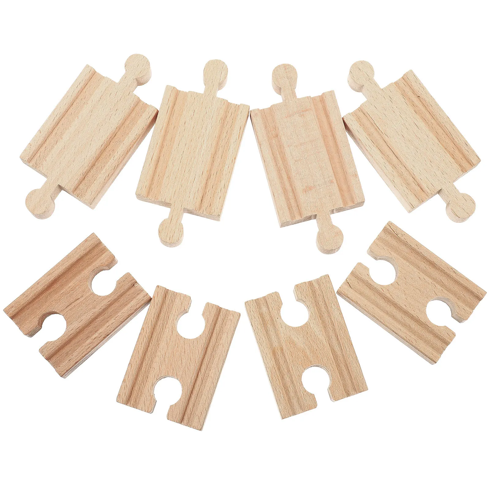 8Pcs Wooden Railway Track Pieces Easy Assemble Disassemble Smooth Surface Educational Train Track for Toddlers
8Pcs Wooden Railway Track Pieces Easy Assemble Disassemble Smooth Surface Educational Train Track for Toddlers