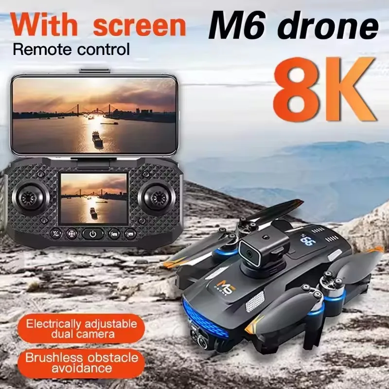 M6 Drone 8K Pro with 5G WIFI FPV 4K HD Camera Screen Remote Control for Professional Aerial Shots RC Children's Toy
M6 Drone 8K Pro with 5G WIFI FPV 4K HD Camera Screen Remote Control for Professional Aerial Shots RC Children's Toy