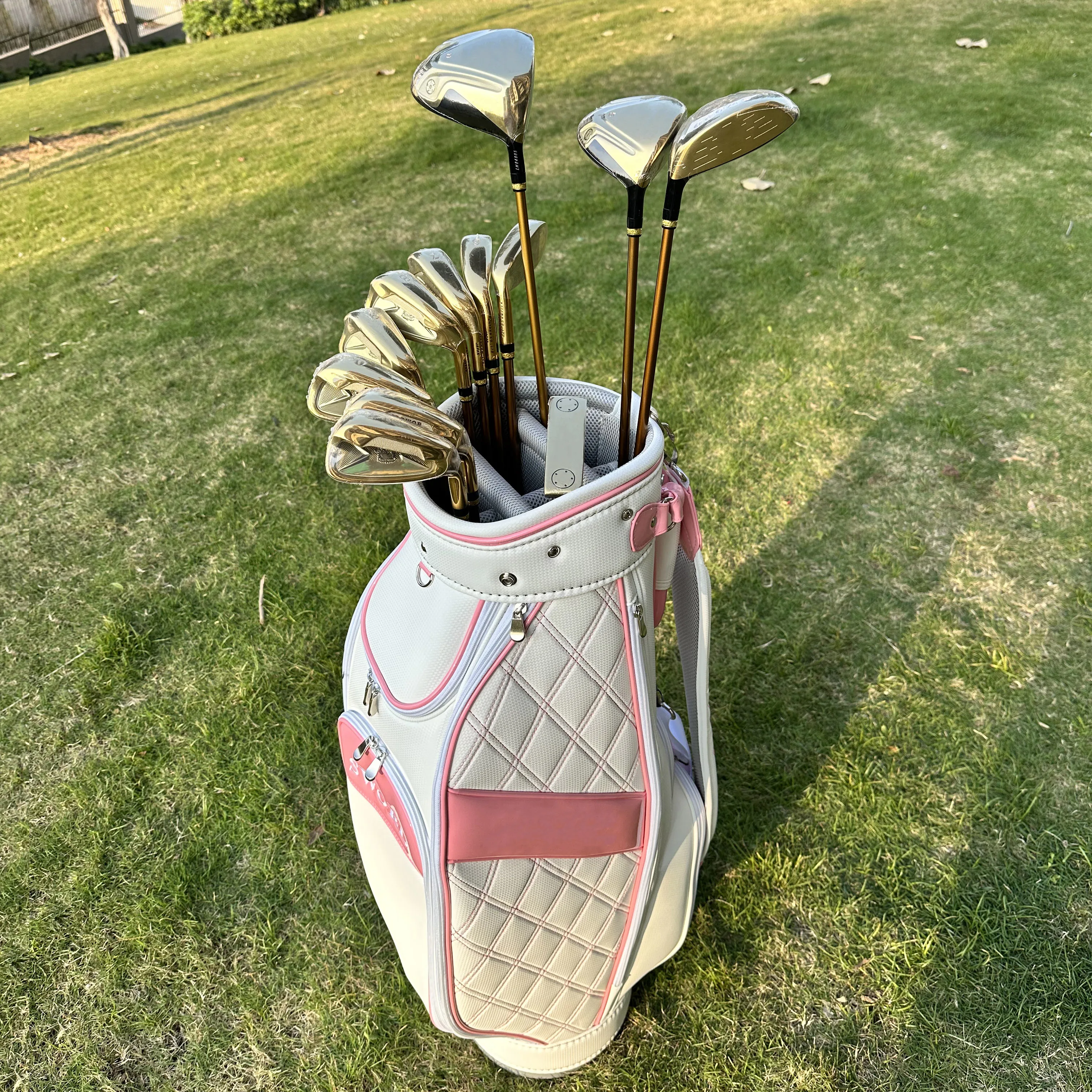 Full set of women's golf clubs with a full set of driver's irons, markings, durable stainless steel
Full set of women's golf clubs with a full set of driver's irons, markings, durable stainless steel