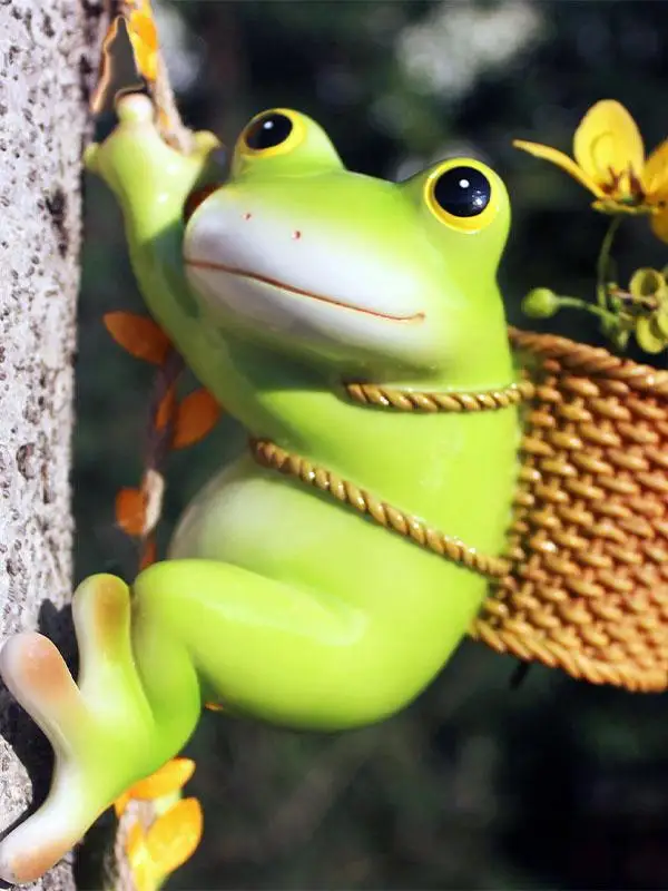 Creative Adorable Frog Outdoor Wall Hanging Garden Decoration Balcony Nursery Tree Top Decorative Pendants Resin Crafted
Creative Adorable Frog Outdoor Wall Hanging Garden Decoration Balcony Nursery Tree Top Decorative Pendants Resin Crafted