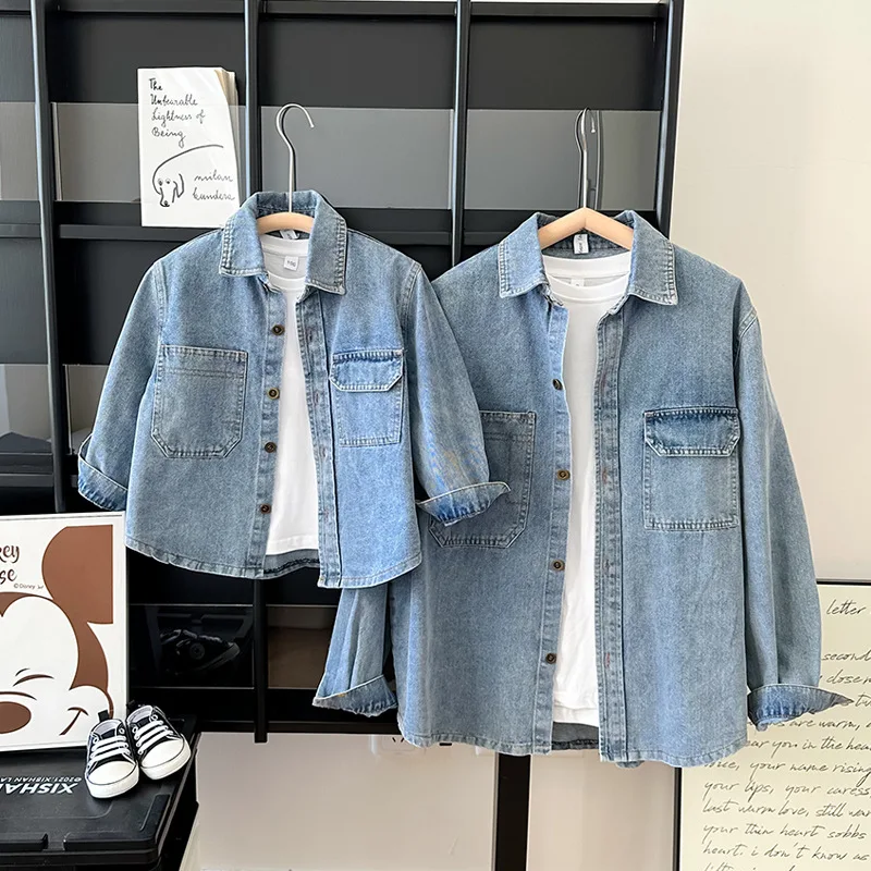 2026 Mother-Child Mother and Son Daughter Matching Fashion Outfits Denim Jacket & Shirt Casual Kids and Adults Tops Autumn
2026 Mother-Child Mother and Son Daughter Matching Fashion Outfits Denim Jacket & Shirt Casual Kids and Adults Tops Autumn