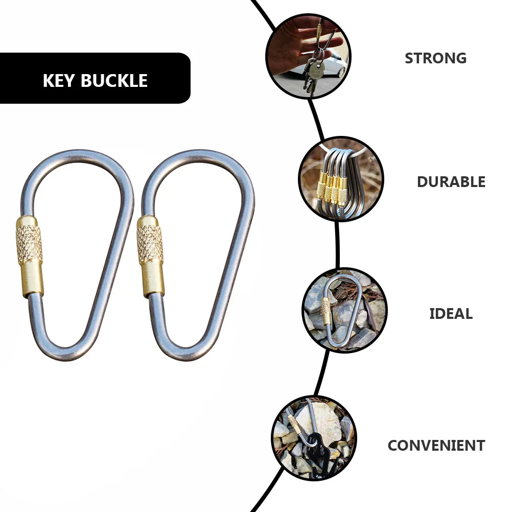2pcs Titanium Alloy Hook Climbing Buckles Carabiner Heavy Duty Locking Brass Outdoor Camping Hiking Travel Activities Keychain
2pcs Titanium Alloy Hook Climbing Buckles Carabiner Heavy Duty Locking Brass Outdoor Camping Hiking Travel Activities Keychain