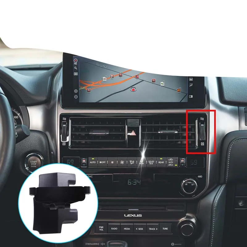 1Pcs ABS black For Lexus GX 2021-2023 car central control air outlet mobile phone holder car interior modification accessories
1Pcs ABS black For Lexus GX 2021-2023 car central control air outlet mobile phone holder car interior modification accessories