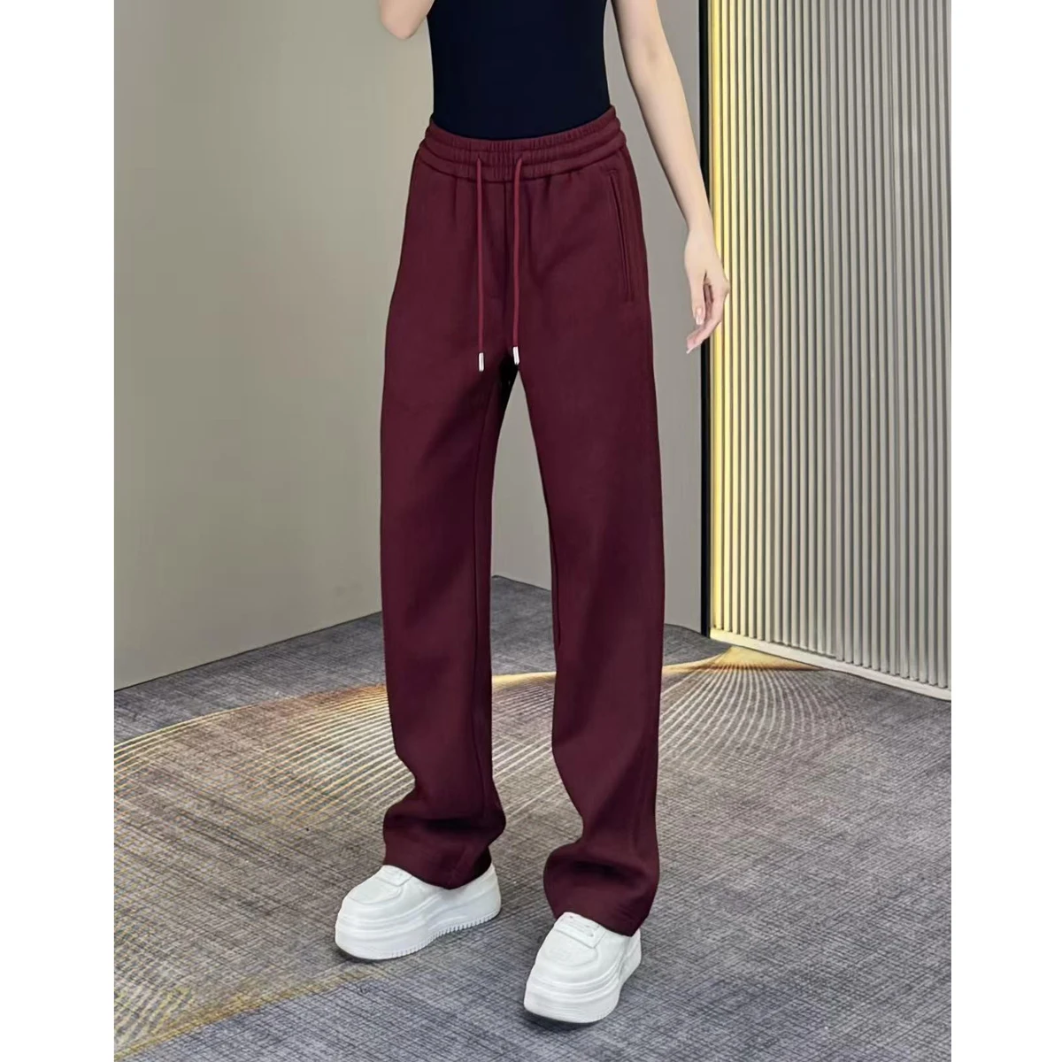 Red Wide Leg Straight Cut Sports Casual Pants Men Loose Luxury Simple Long Trousers Autumn Winter Busin Casual Loose Fit
Red Wide Leg Straight Cut Sports Casual Pants Men Loose Luxury Simple Long Trousers Autumn Winter Busin Casual Loose Fit