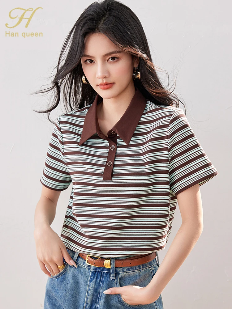 Korean Female Short Sleeve Simple Oversized T-Shirt Summer Clothes Women Tops Stripe Chic Casual Tees
Korean Female Short Sleeve Simple Oversized T-Shirt Summer Clothes Women Tops Stripe Chic Casual Tees