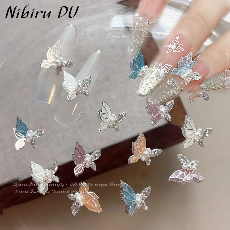 5/1pcs Crystal Butterfly Nail Charms 3D Hollow Pearl Alloy Zircon Nail Gems Luxury Nail Art Decorations for DIY Nails Supplies
5/1pcs Crystal Butterfly Nail Charms 3D Hollow Pearl Alloy Zircon Nail Gems Luxury Nail Art Decorations for DIY Nails Supplies