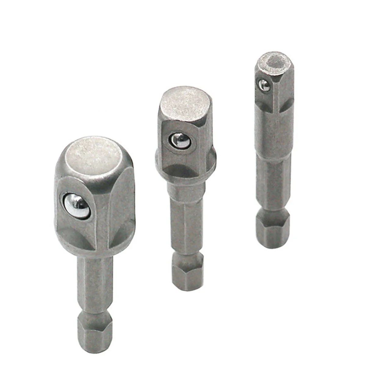 3pcs Hexagonal Handle to Four-sided Head Sleeve Joint Drill Bit Adapter Extension Wrench Tool Sockets Durable Steel Set Coded
3pcs Hexagonal Handle to Four-sided Head Sleeve Joint Drill Bit Adapter Extension Wrench Tool Sockets Durable Steel Set Coded