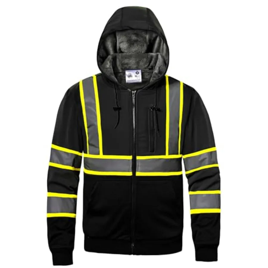 High visibility Hoodie for MenClass3 Hi Vis Hoodie Fleece Lined Reflective Hooded Construction work Hi-Vis Safety Sweatshirt 3X
High visibility Hoodie for MenClass3 Hi Vis Hoodie Fleece Lined Reflective Hooded Construction work Hi-Vis Safety Sweatshirt 3X
